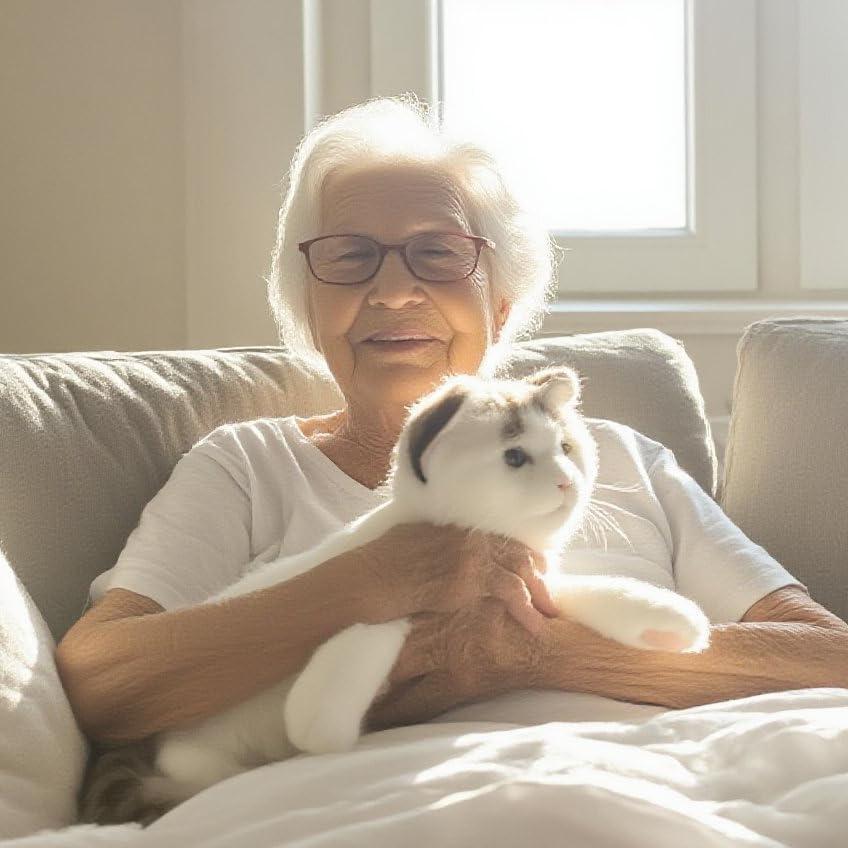 Gato de Peluche Interactivo FLUFFYFUN 35.5cm Blanco