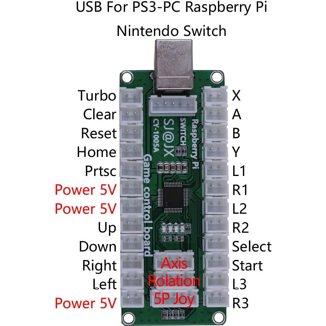 Controlador Arcade SJ@JX USB para Nintendo Switch y PS3