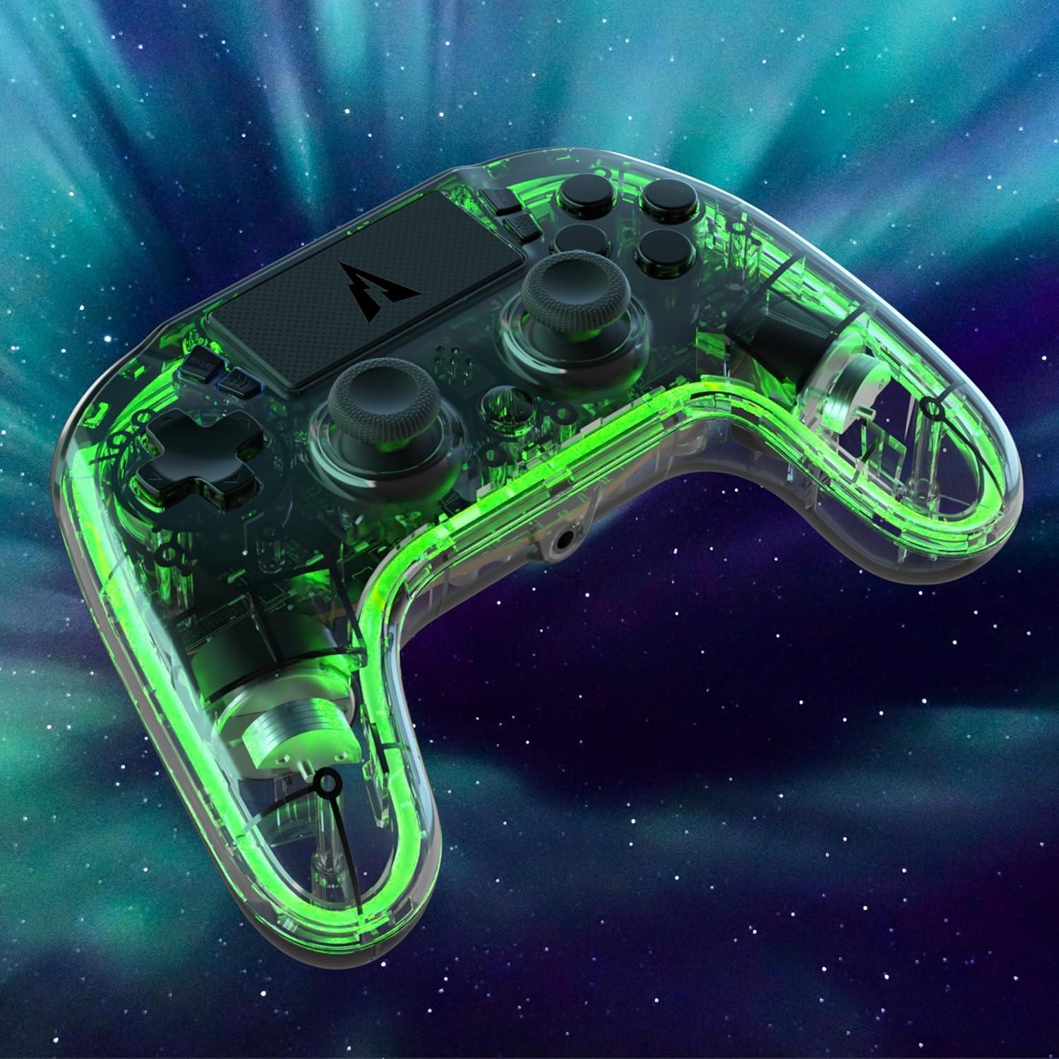 Controlador Inalámbrico AUROCE PS4/PS3/PC RGB Neón