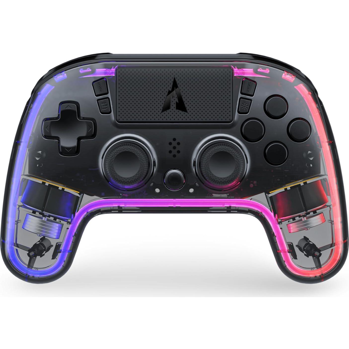 Controlador Inalámbrico AUROCE PS4/PS3/PC RGB Neón