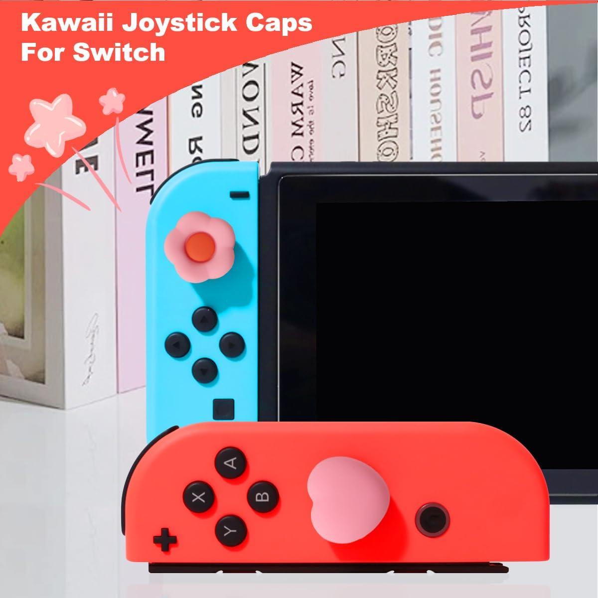 Tapa de Grips para Pulgar KimmiDirect Rosa para Switch/OLED/Lite