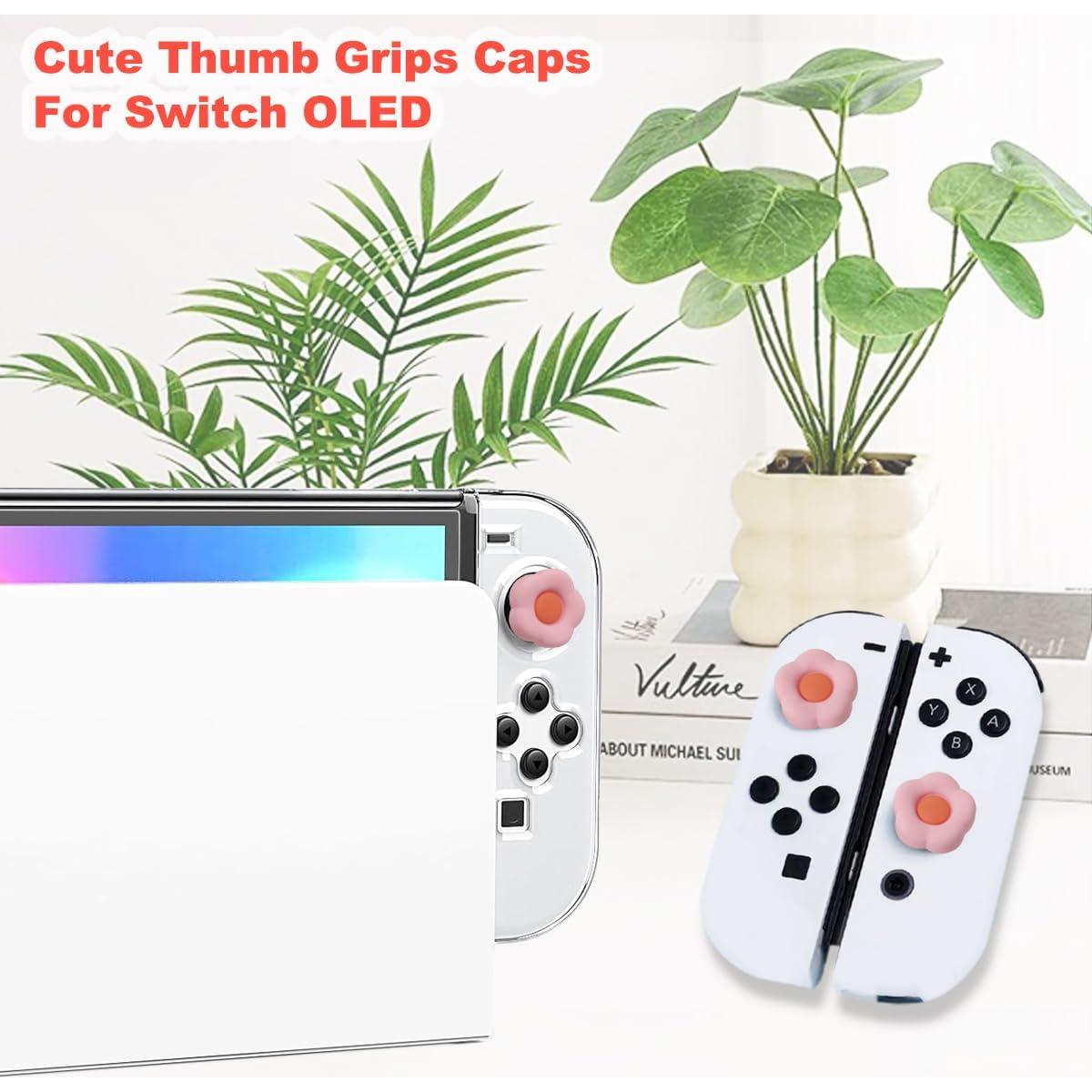 Tapa de Grips para Pulgar KimmiDirect Rosa para Switch/OLED/Lite