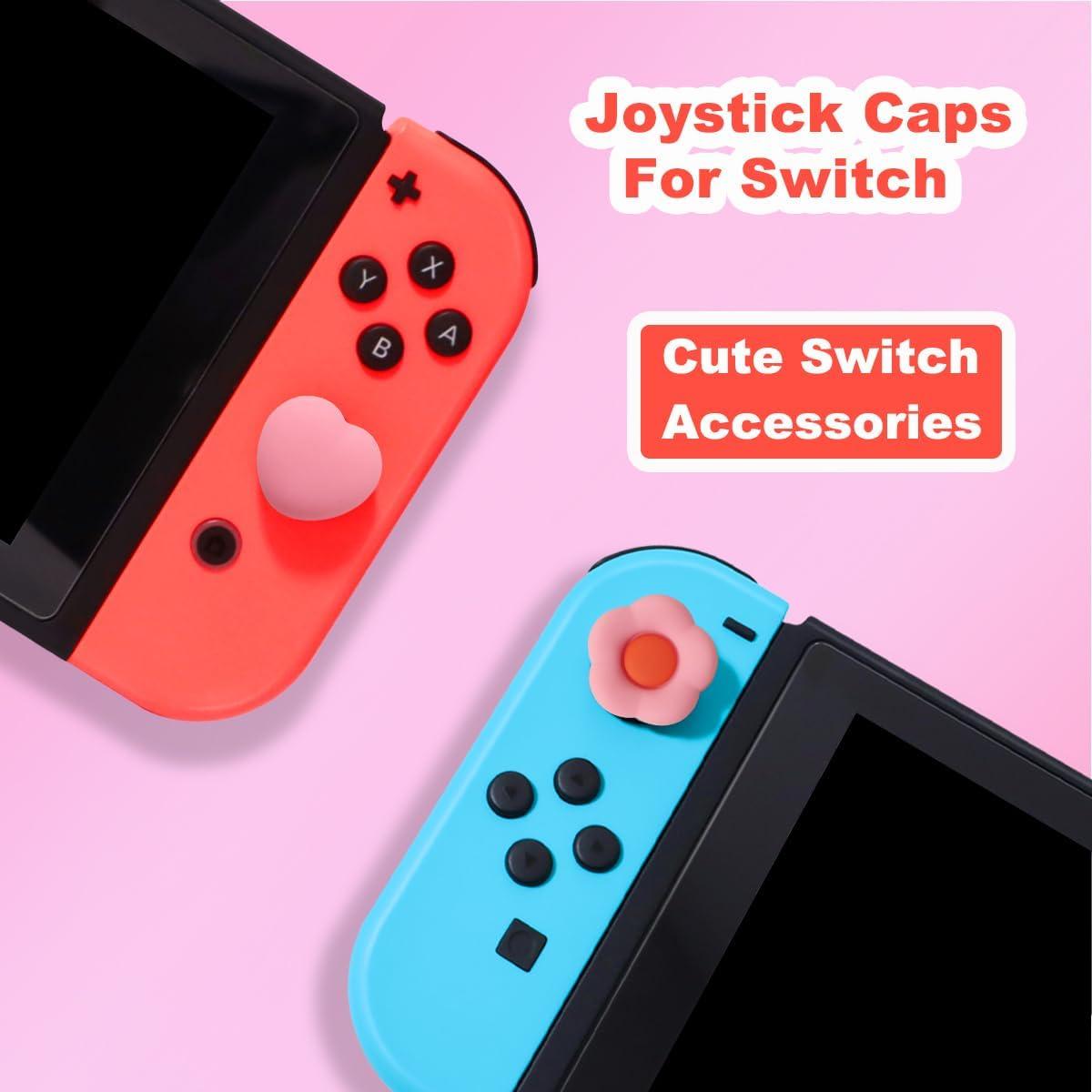 Tapa de Grips para Pulgar KimmiDirect Rosa para Switch/OLED/Lite