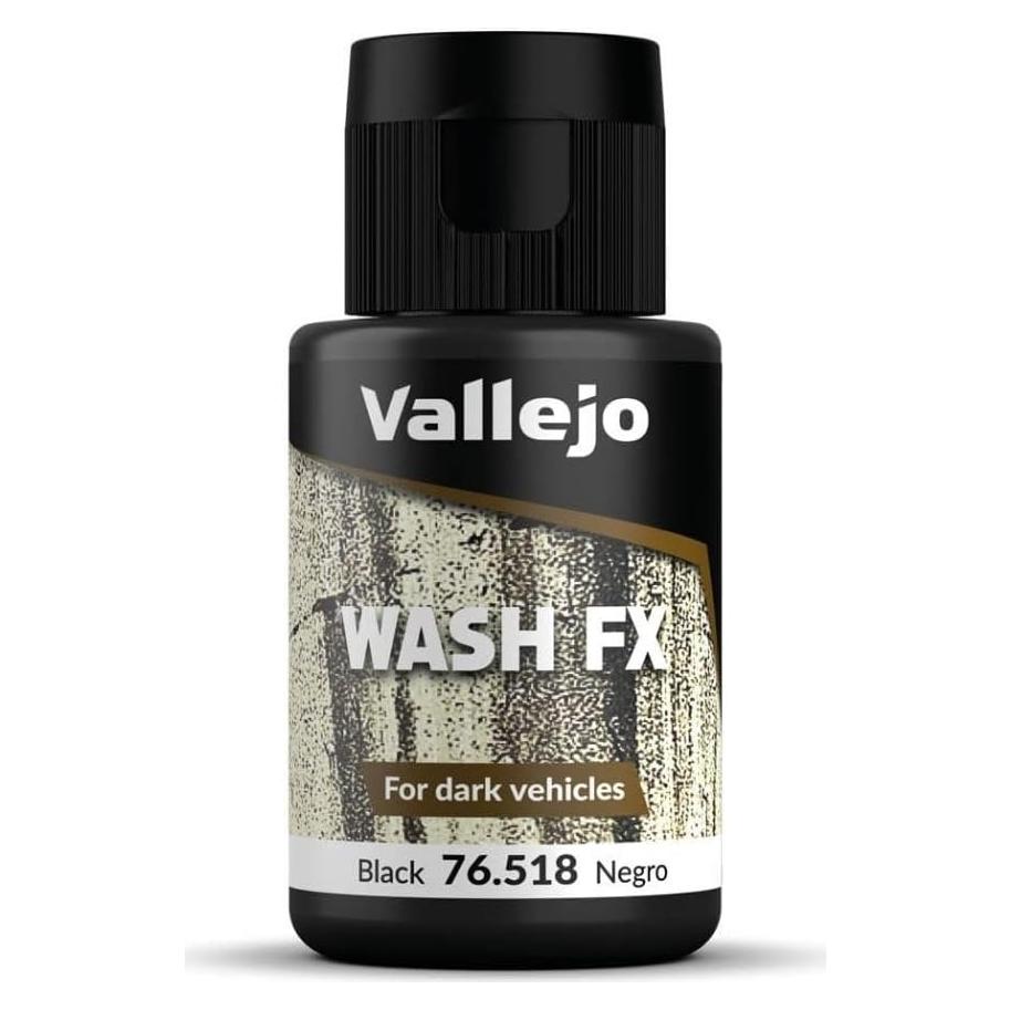 Wash FX Vallejo Negro 35 ml | Efectos de Envejecimiento