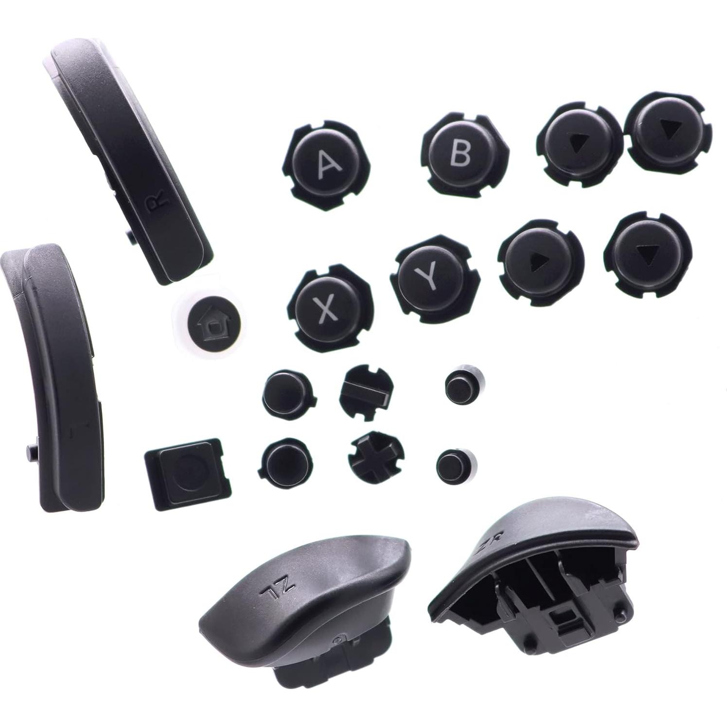 Conjunto de Botones Completos para Joy-Con Nintendo Switch - Negro
