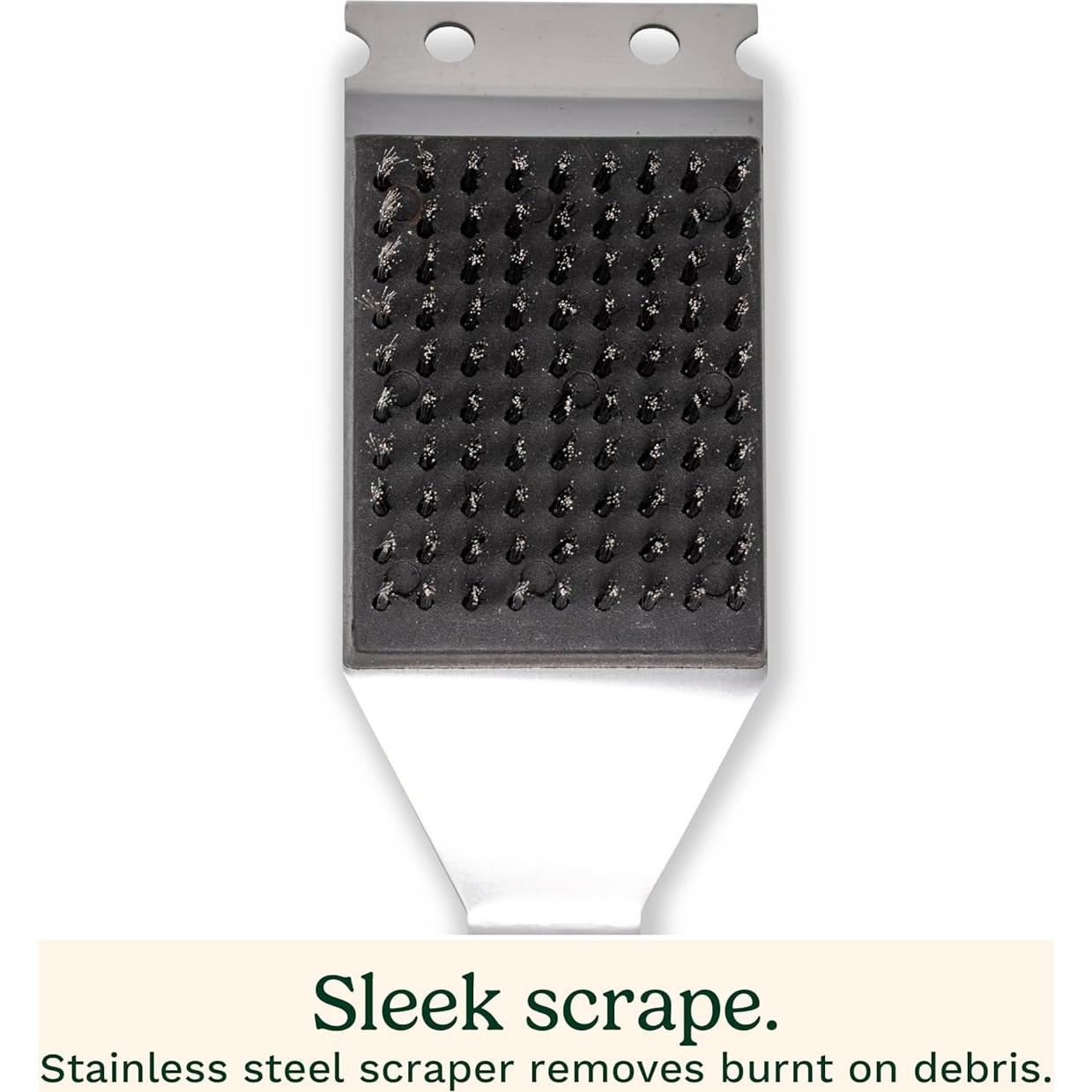 Cepillo y raspador Cuisinart 41.9 cm acero inoxidable BBQ