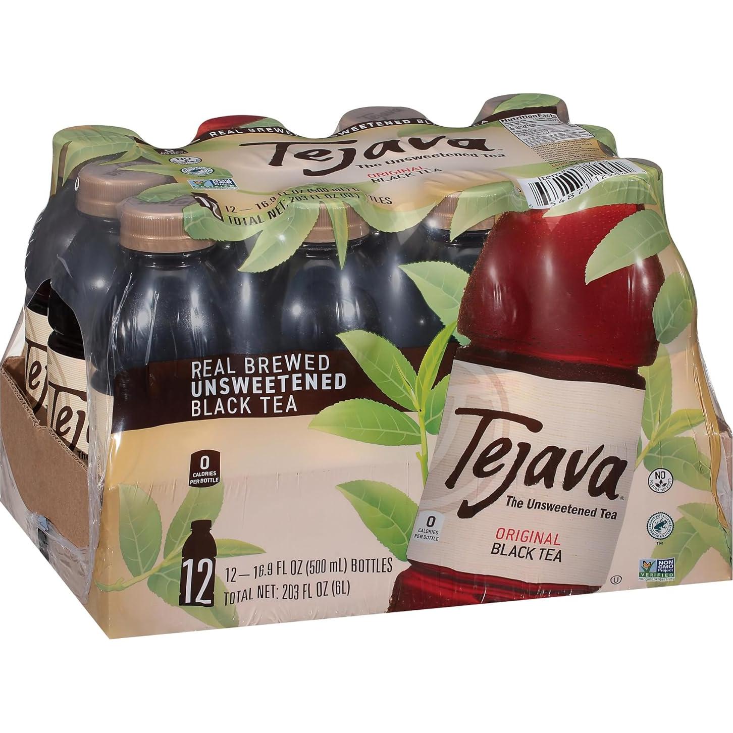 Té Helado Negro Tejava Original 12 Botellas 500 ml Sin Azúcar