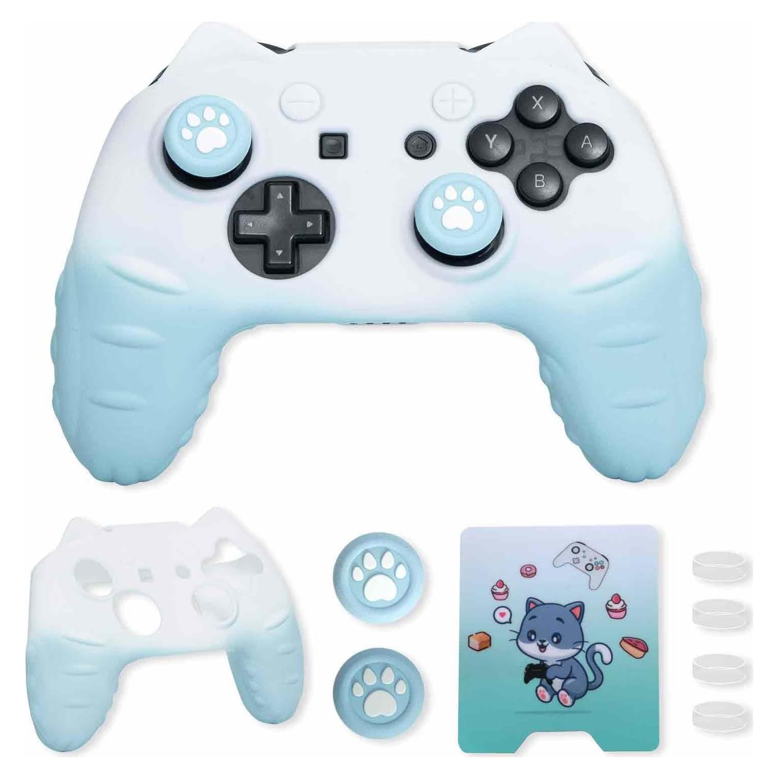 Funda de Silicona para Controlador Pro Nintendo Switch - NANANINO Azul