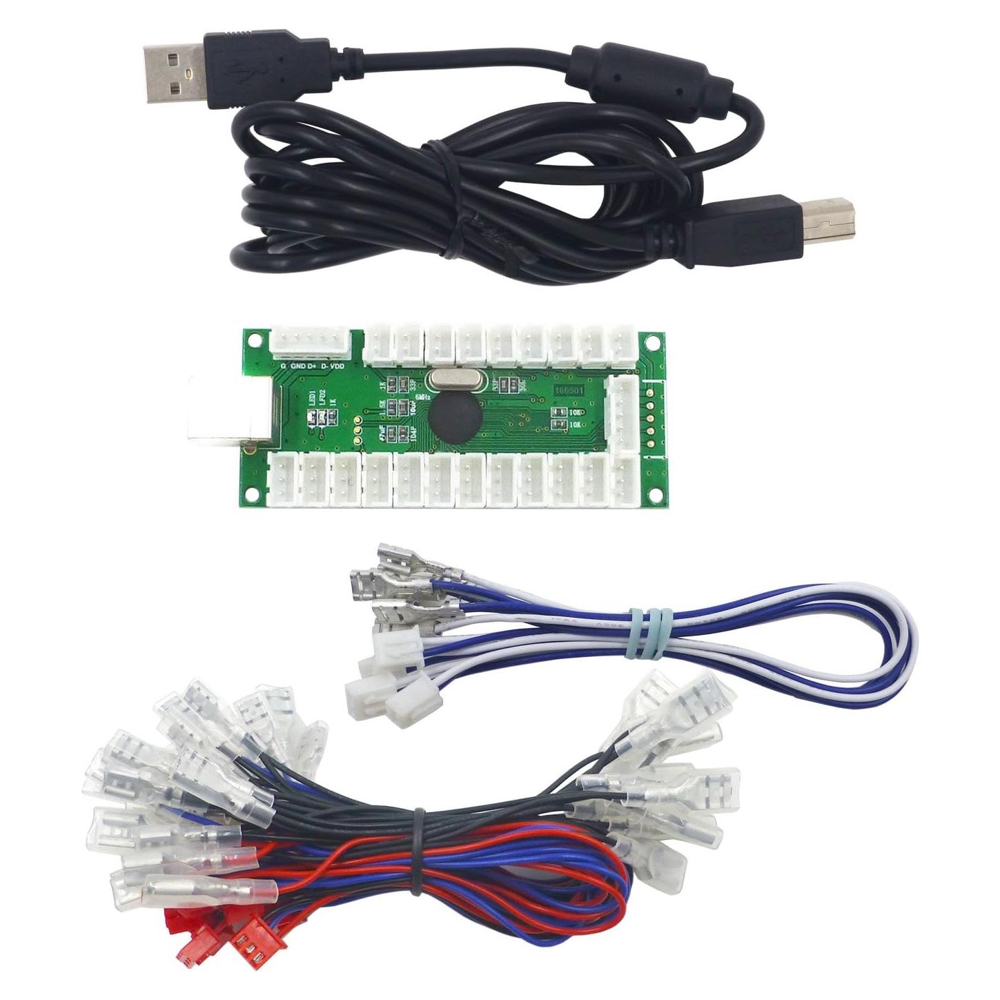 Kit Codificador USB Zero Delay SJ@JX para Joystick LED DIY