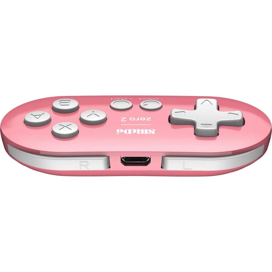 Controlador Mini Bluetooth 8Bitdo Zero 2 Rosa para Switch y PC