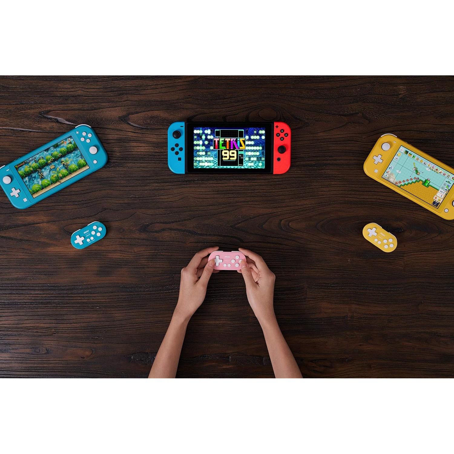 Controlador Mini Bluetooth 8Bitdo Zero 2 Rosa para Switch y PC