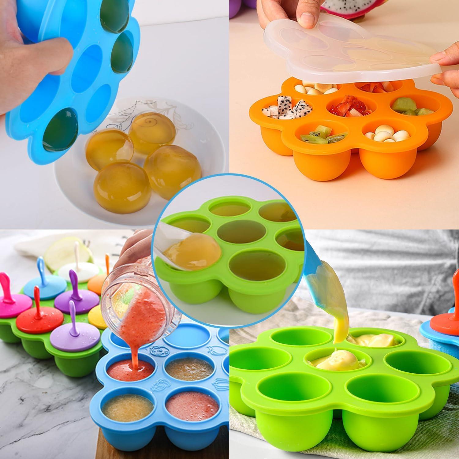 Molde de Silicona para Huevos JJYHEHOT 2 Piezas 7 Cavidades