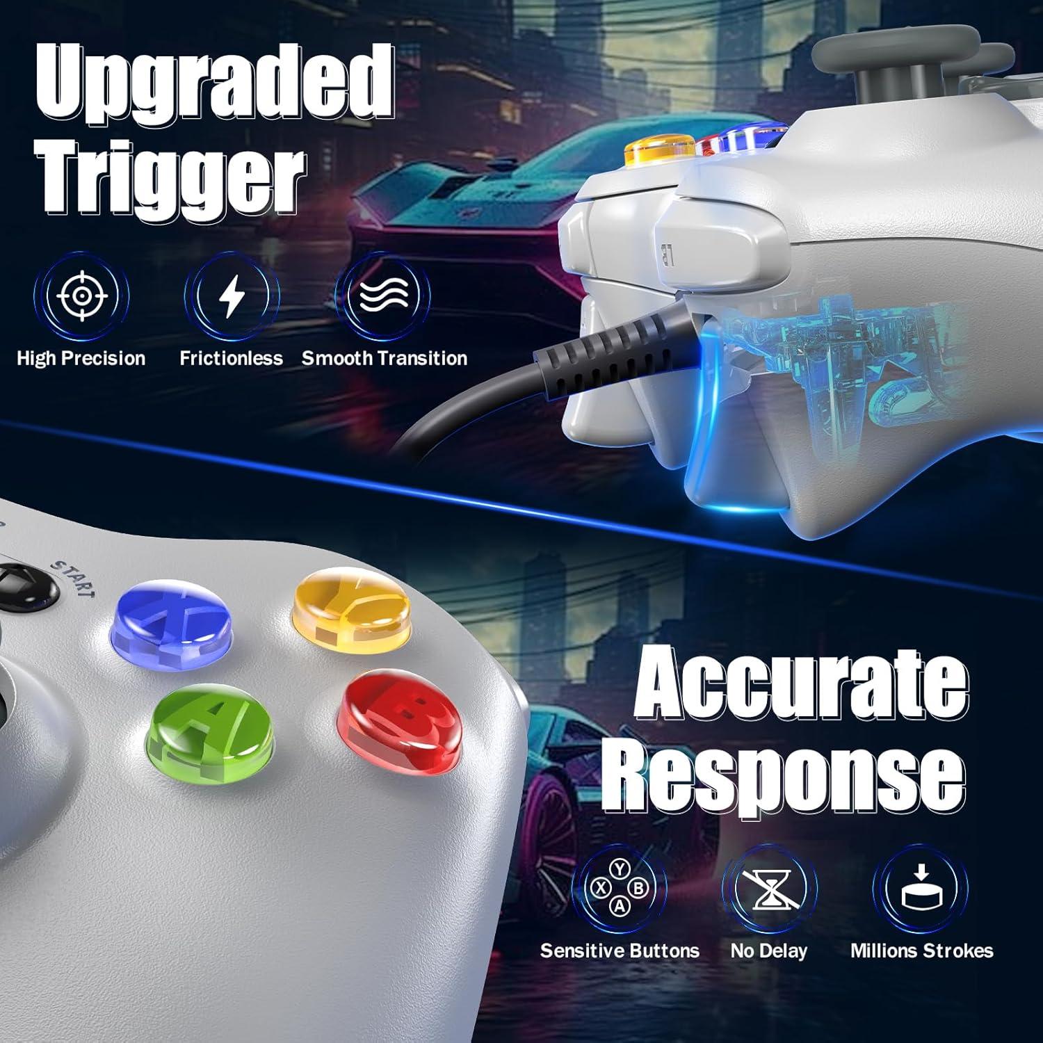 Controlador con cable Gamrombo para Xbox 360 - Doble vibración