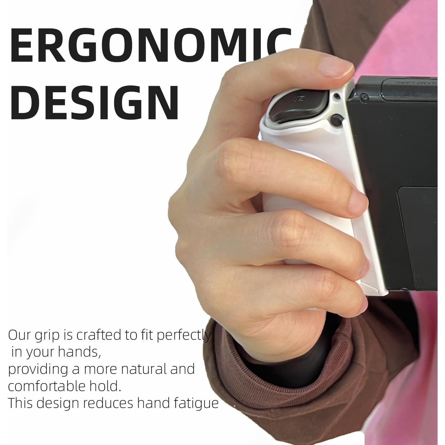 Agarre Ergonómico Joy-Con MystiForge MF112 con Tapas de Pulgar