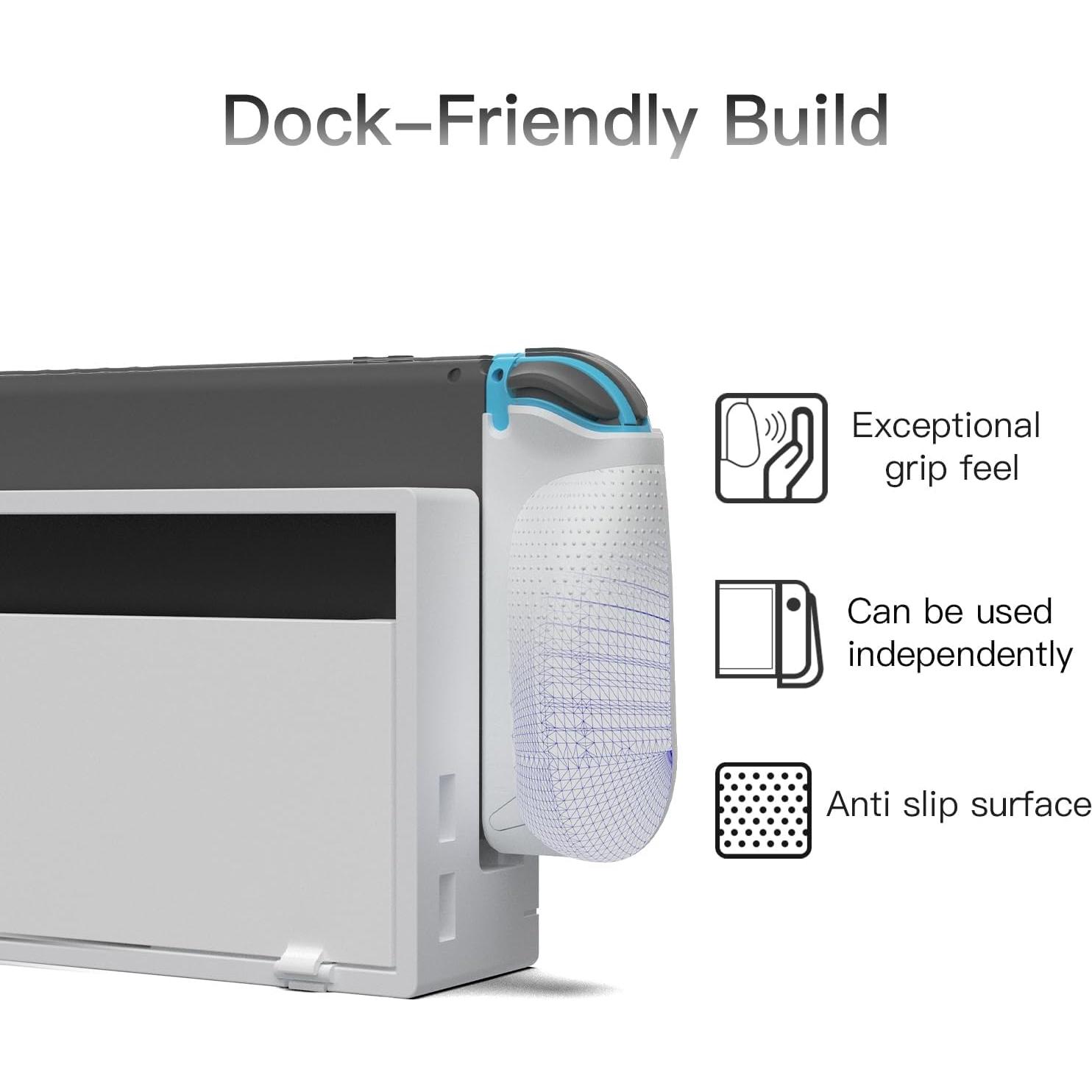 Agarre Ergonómico Joy-Con MystiForge MF112 con Tapas de Pulgar
