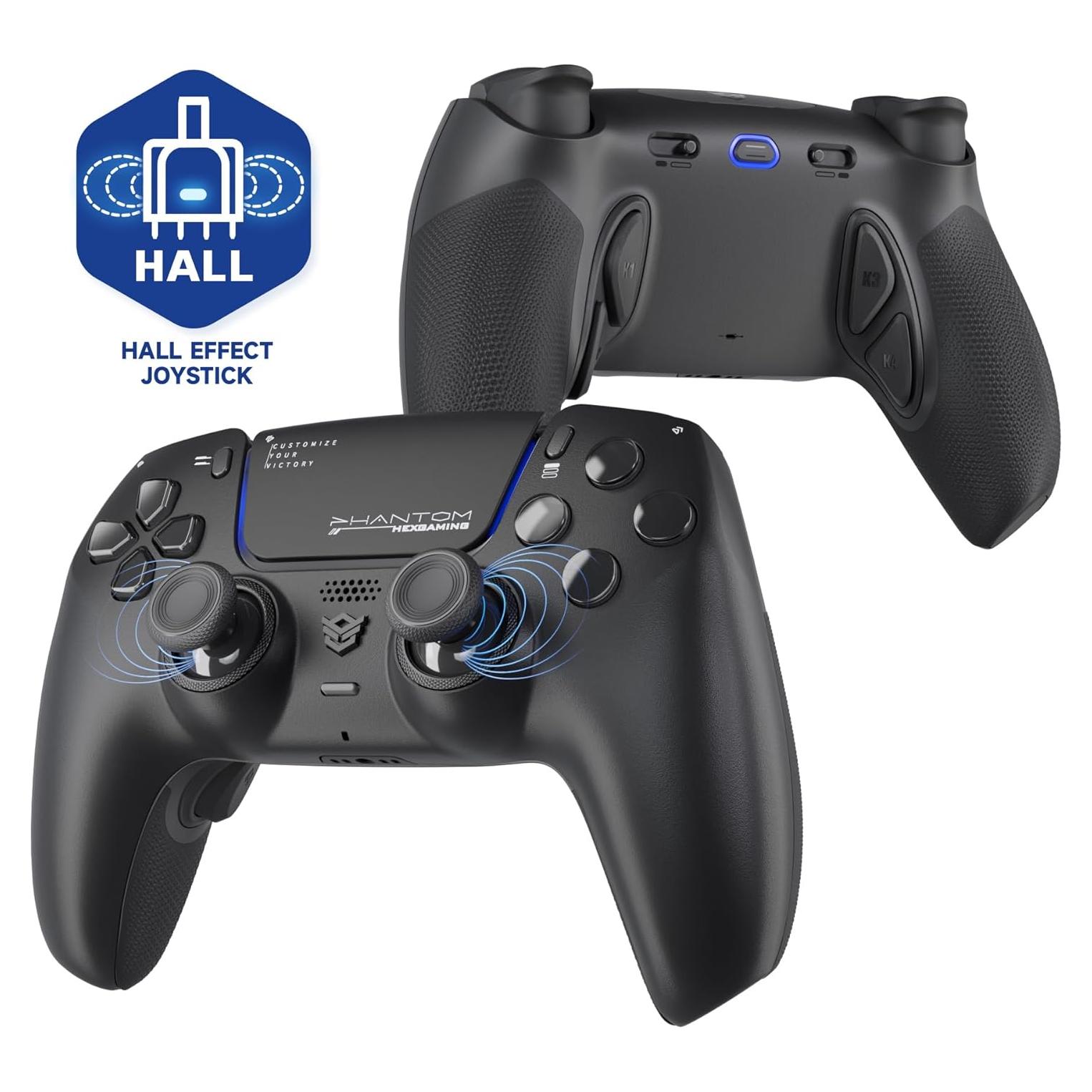 Controlador eSports HexGaming Phantom PS5/PC - Caos Negro
