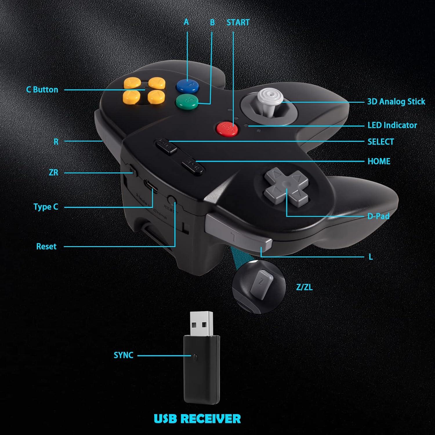 Controlador Inalámbrico 2.4 GHz SAFFUN para Switch y PC - 2 Paquete