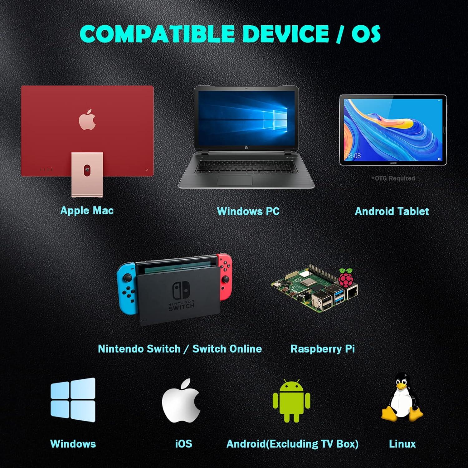 Controlador Inalámbrico 2.4 GHz SAFFUN para Switch y PC - 2 Paquete