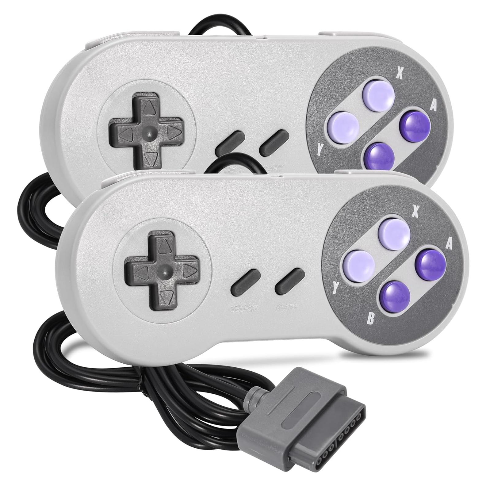 Paquete de 2 Controladores iNNEXT SNES con Cable 1.8m