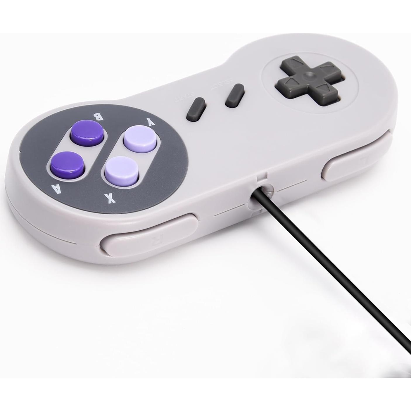 Paquete de 2 Controladores iNNEXT SNES con Cable 1.8m