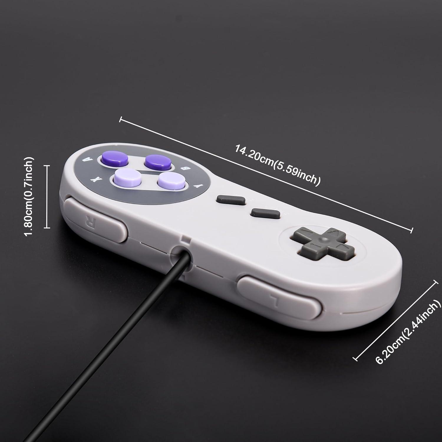 Paquete de 2 Controladores iNNEXT SNES con Cable 1.8m