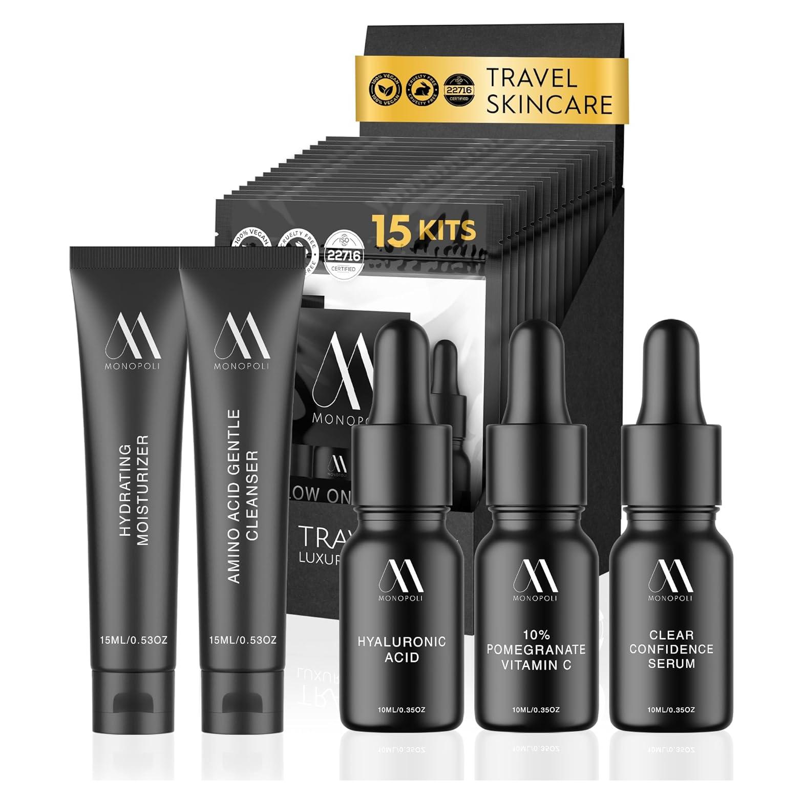 Kit de Cuidado Facial Monopoli Skin | 15 Productos Viaje