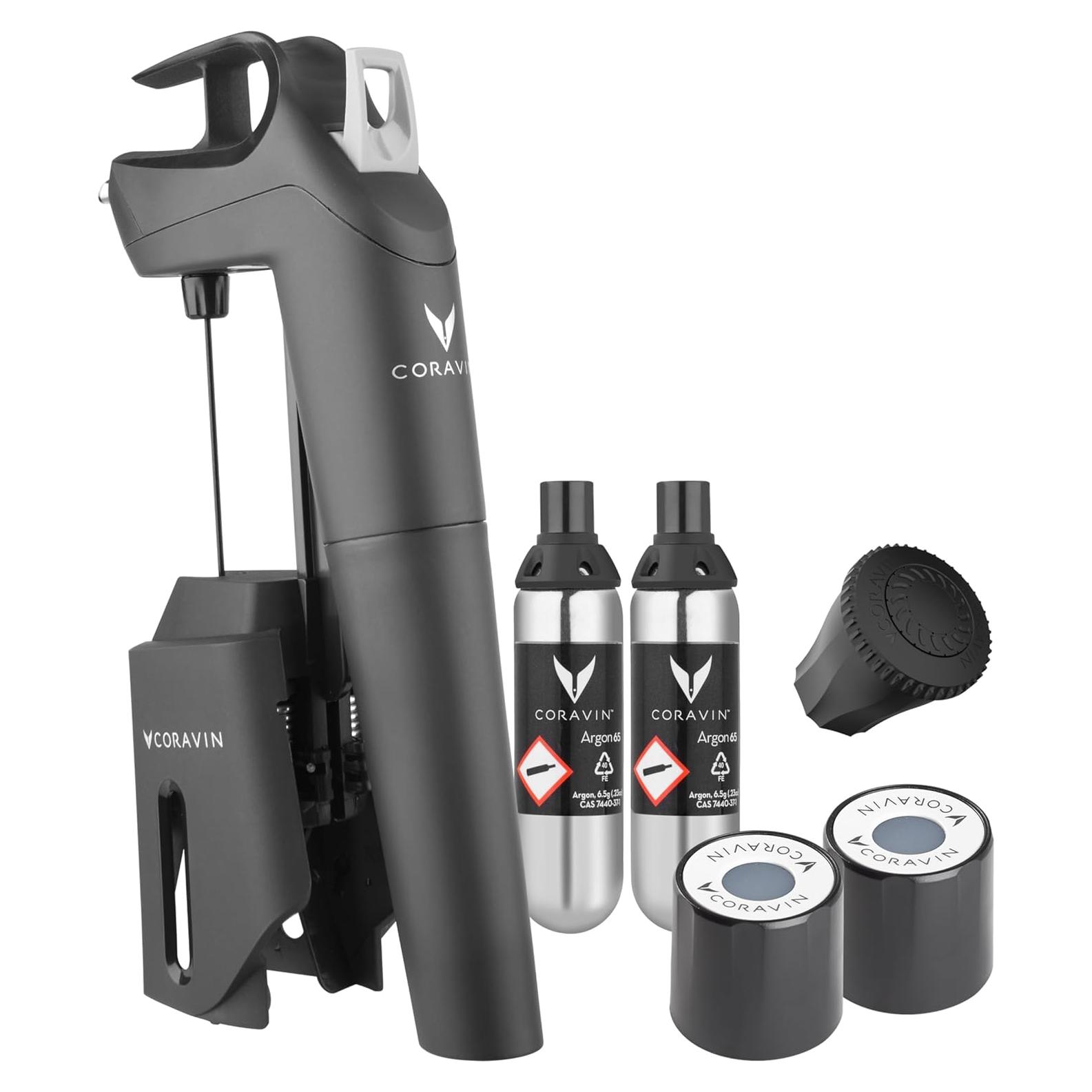 Coravin Timeless Three+ Sistema de Vino por Copa Negro