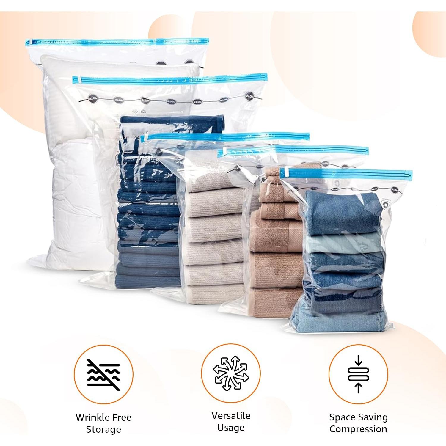 Bolsas de Almacenamiento al Vacío Amazon Basics 12 Piezas