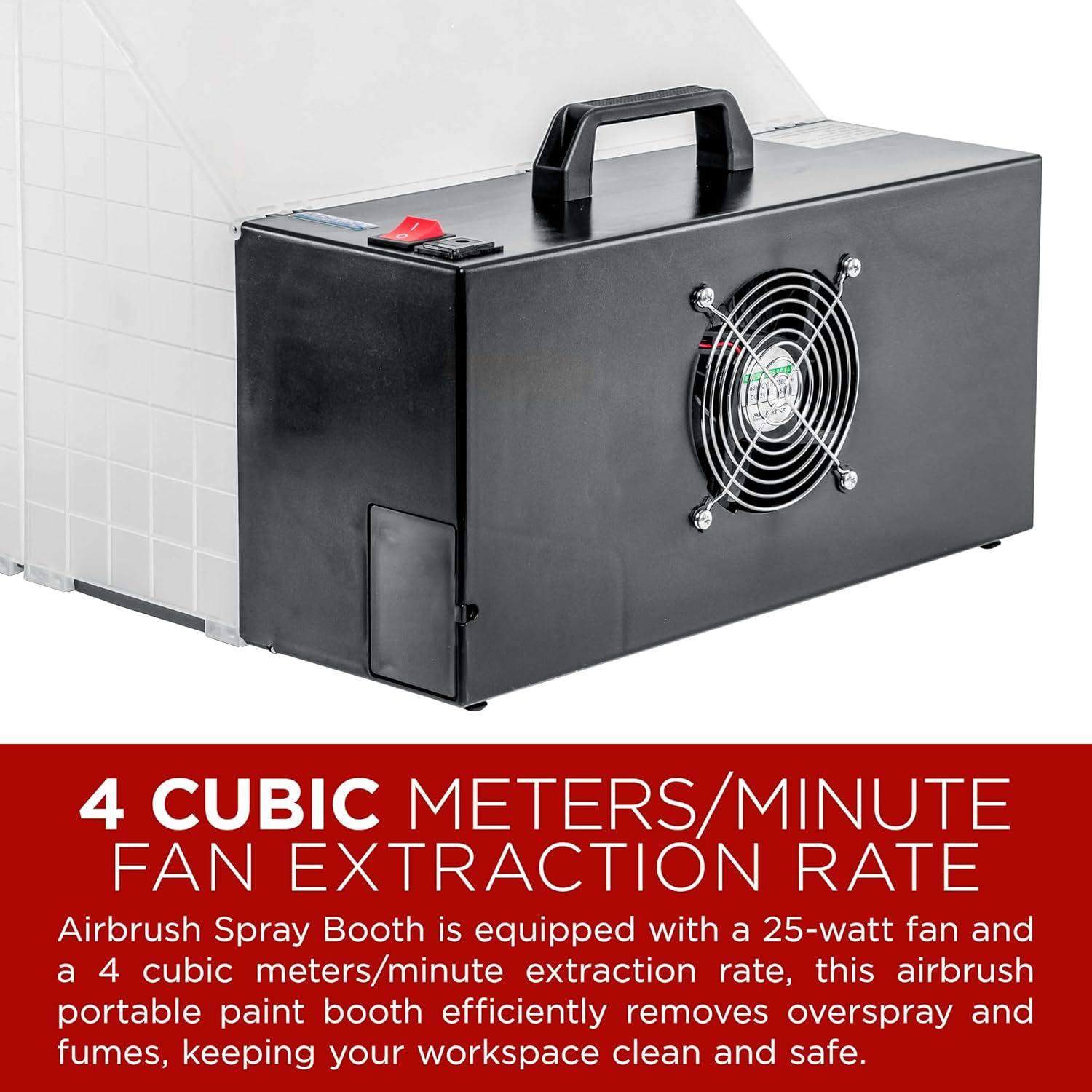 Cabina de Aerógrafo Master Airbrush Portátil con LED 41x48cm