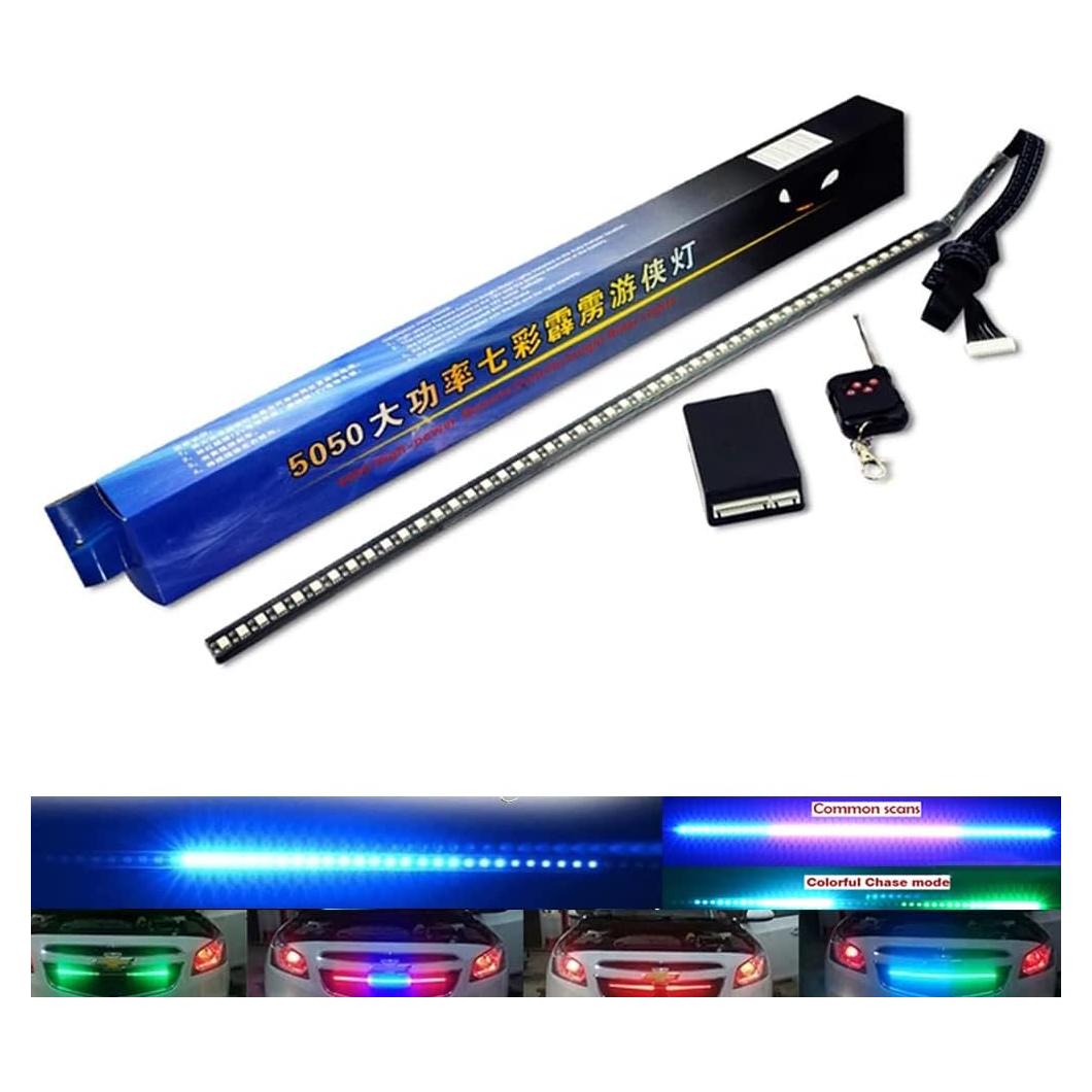 Tira de luz LED RGB NSKANQI 53cm 48-SMD con control remoto