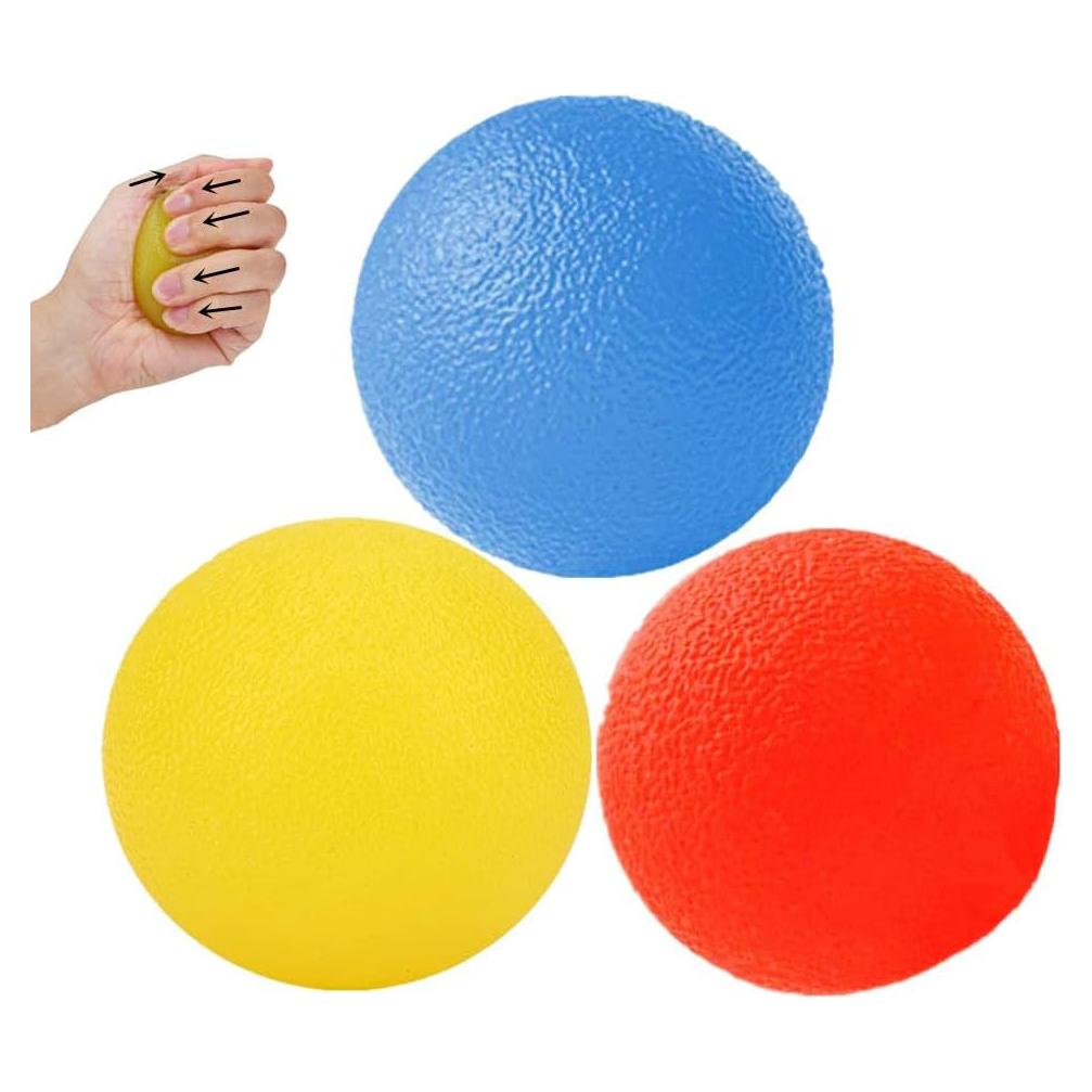Set de 3 Pelotas Antiestrés FMELAH 4.5cm Resistencia Ajustable