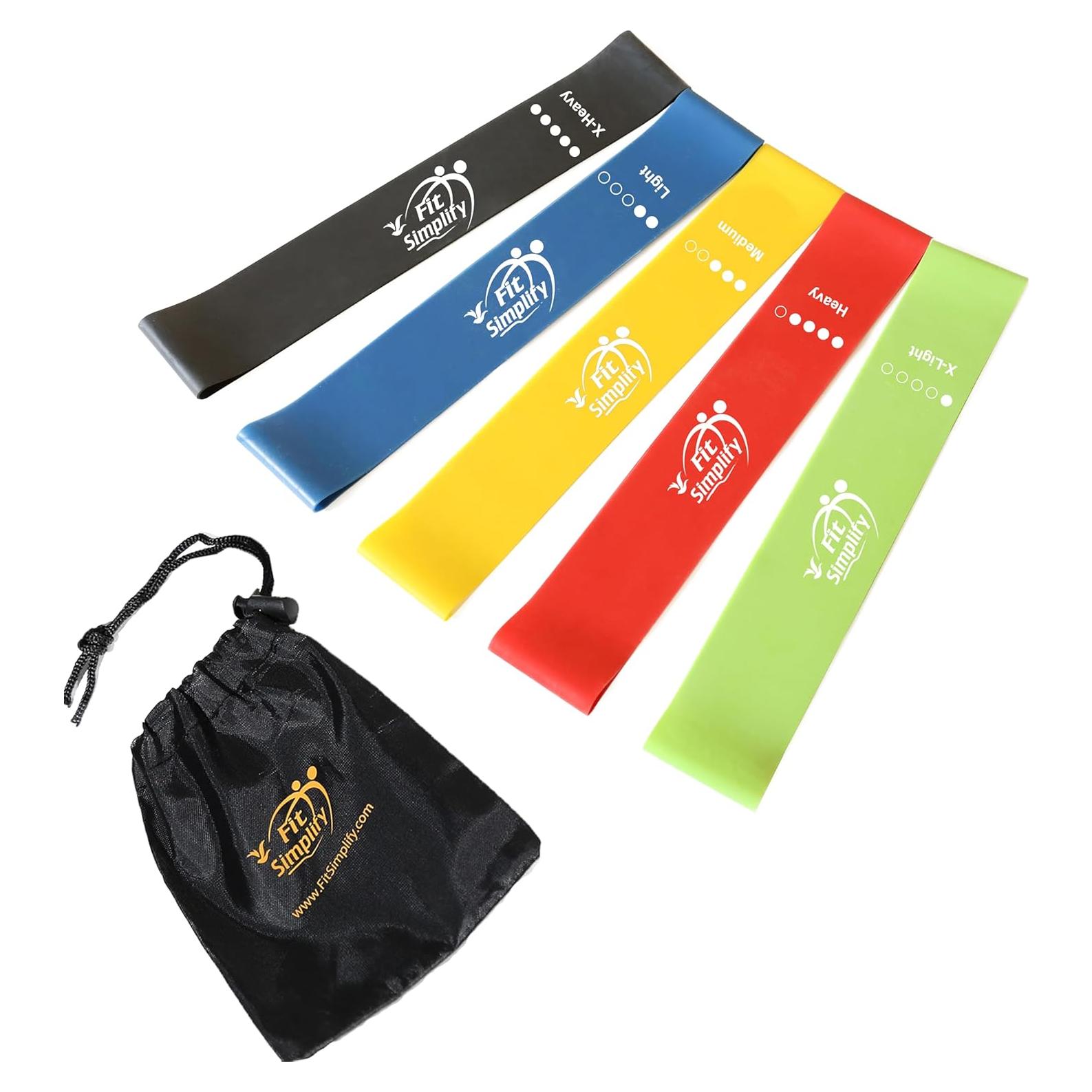 Bandas de Ejercicio de Resistencia Fit Simplify - Juego de 5