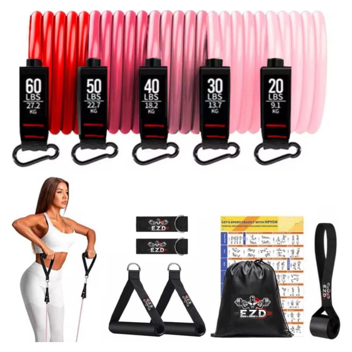 Bandas de Resistencia Genérico 200 LBS Ajustables para Ejercicio