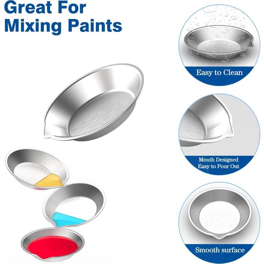 DIYESMART Juego de 12 bandejas y 10 goteros para pintura