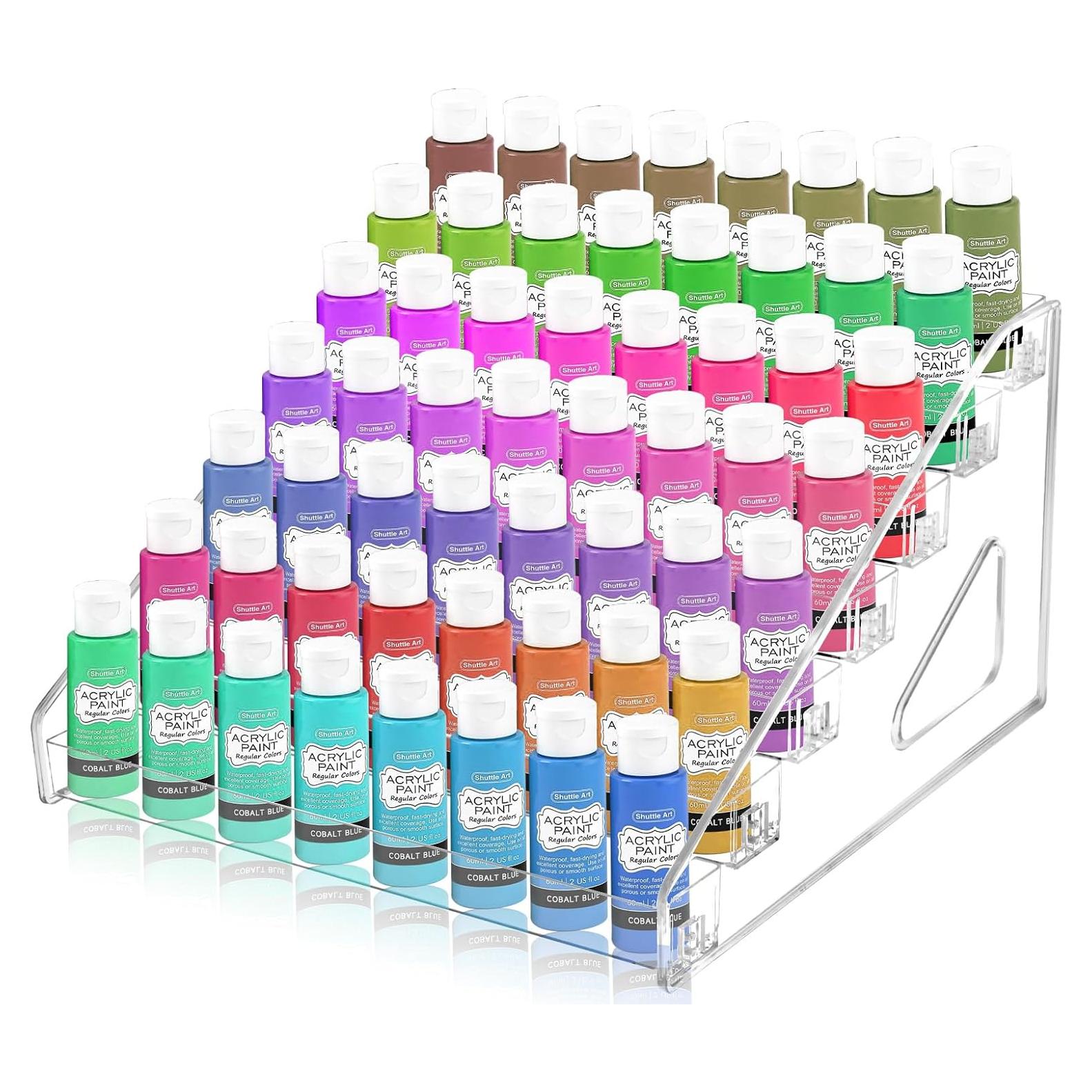 Organizador de Pintura Vowcarol 7 Capas Transparente 56 Botellas