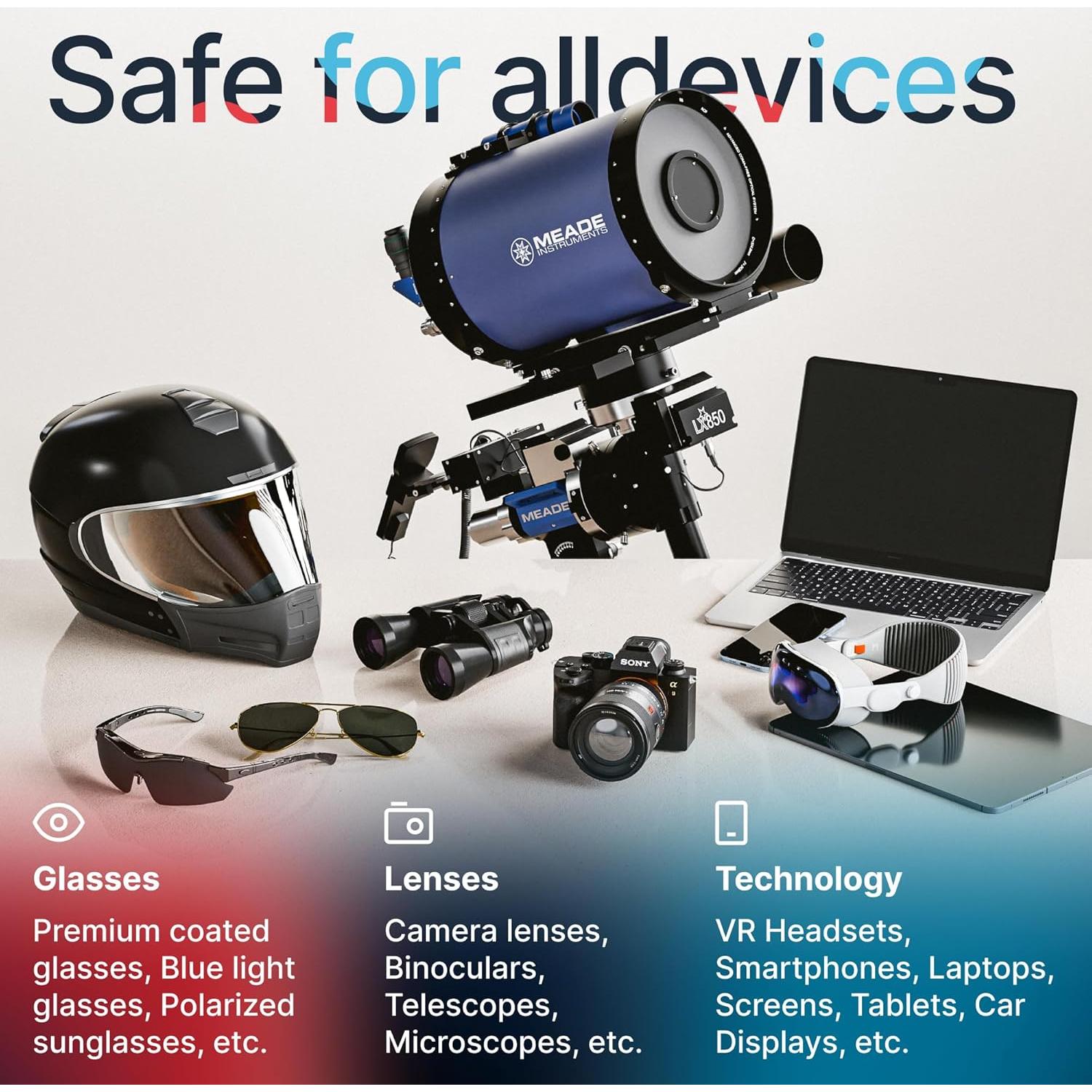 Kit Limpiador de Lentes Koala | 1 Botella 29,57 ml + Paño