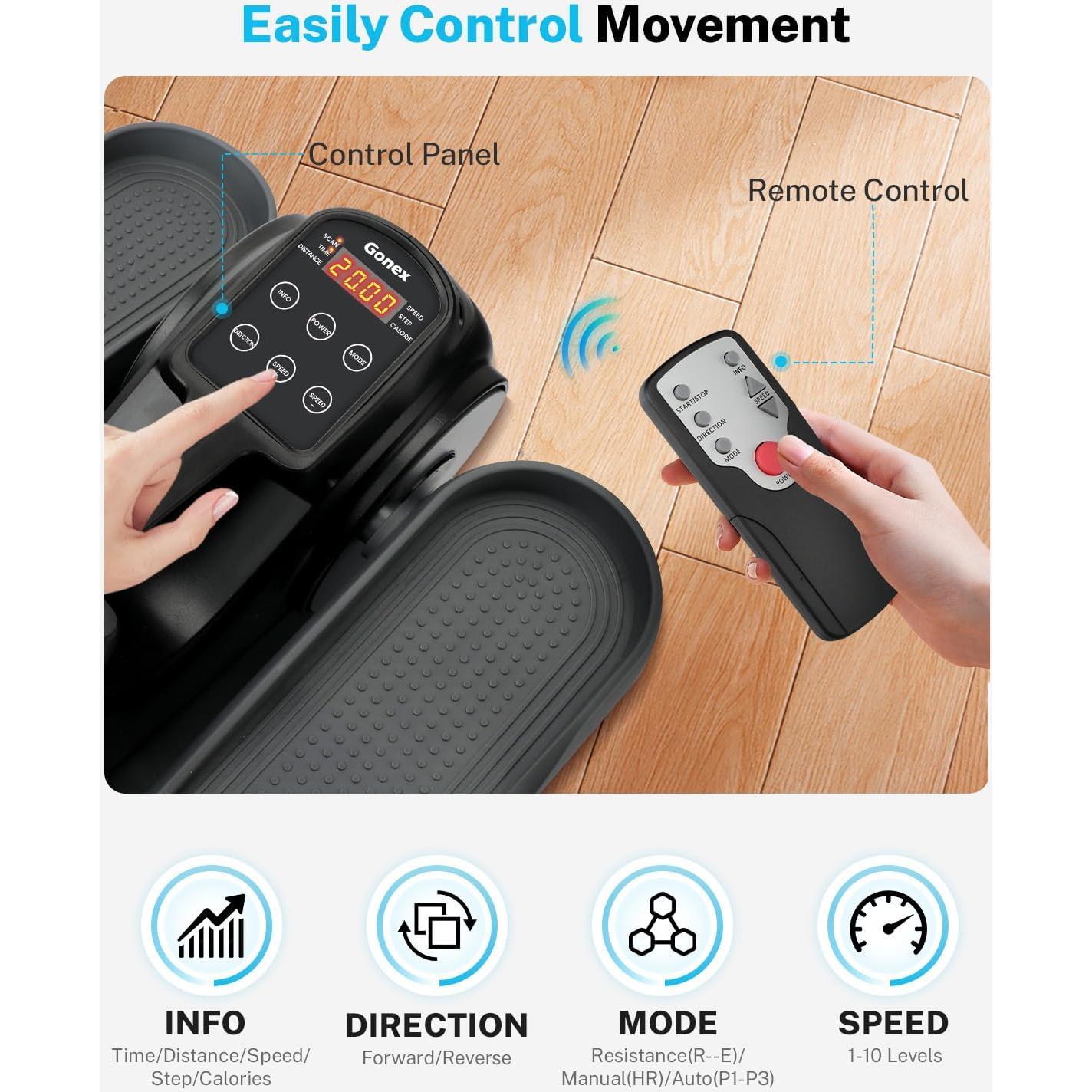 Gonex Máquina Elíptica Bajo Escritorio para Ejercicio 10 Niveles