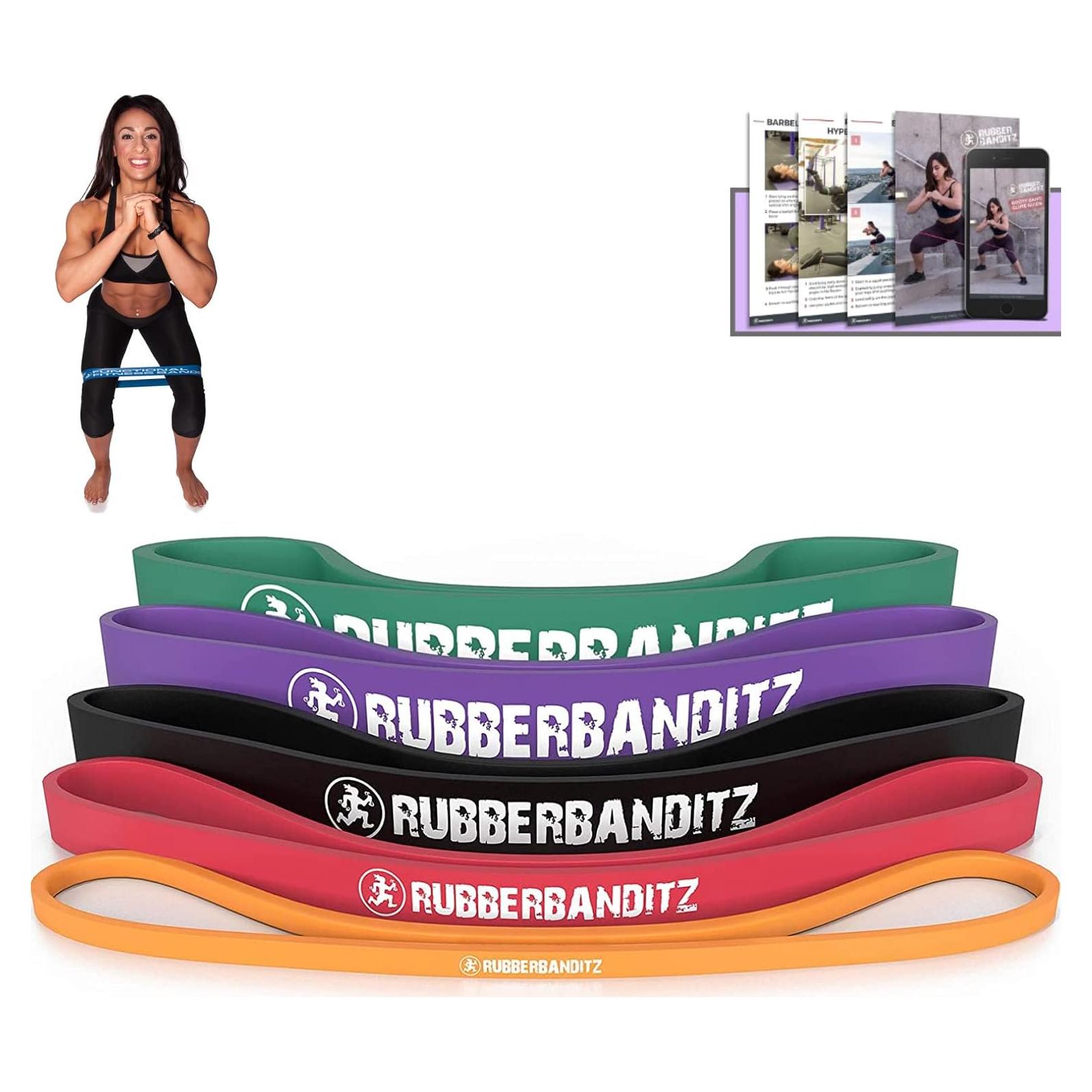 Bandas de Resistencia Extra Gruesas Rubberbanditz 5 Piezas 2-136 kg