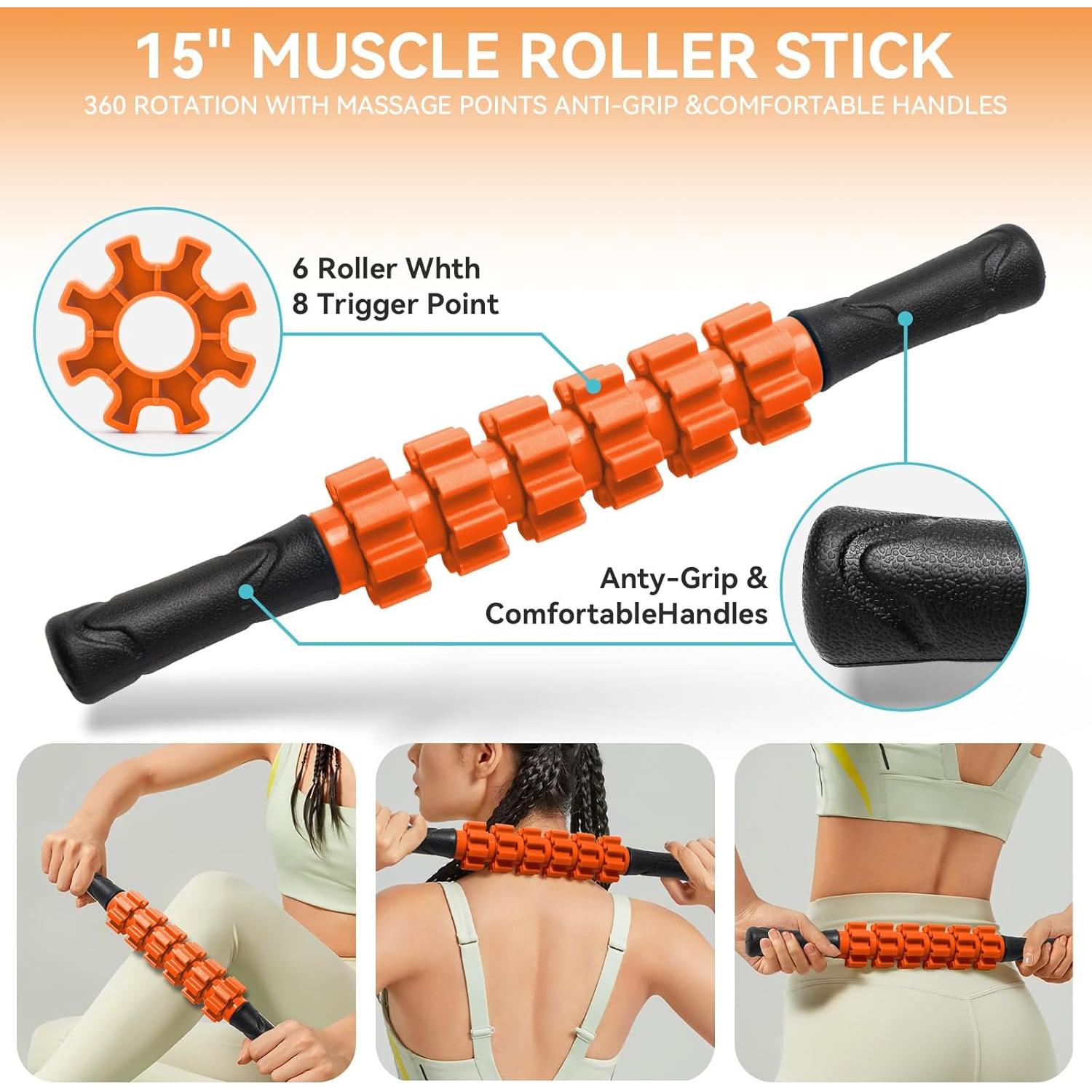 Set de Rodillos de Espuma 5 en 1 Krightlink para Masaje Muscular