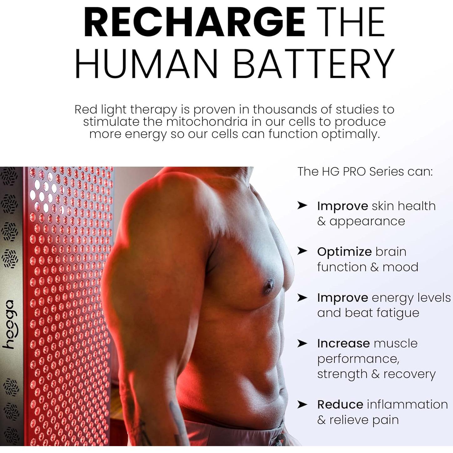 Panel de Terapia de Luz Roja Hooga PRO1500, Cuerpo Completo