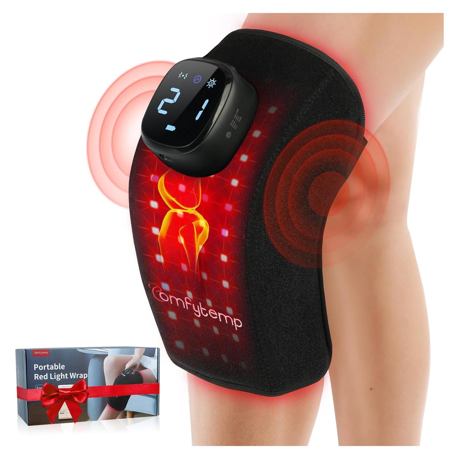 Faja de Terapia de Luz Roja Comfytemp para Rodilla Inalámbrica