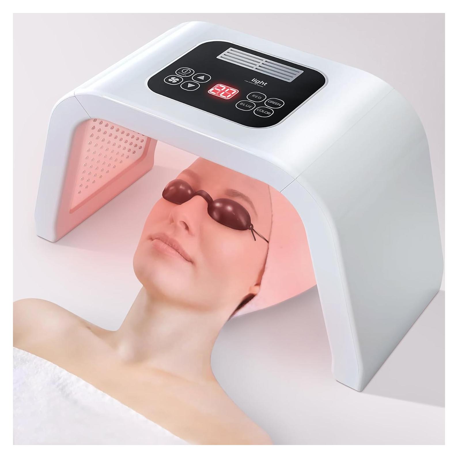 Máscara Facial LED 7 en 1 JY-A025 Terapia de Luz 180°