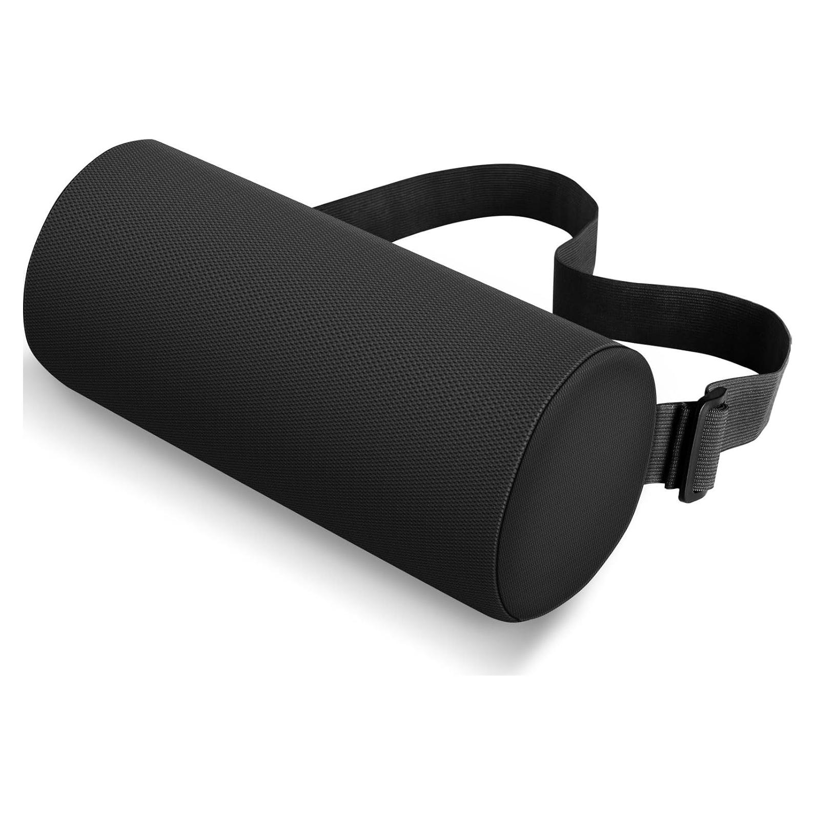 Almohada Lumbar CushZone Espuma Memoria Negra 27.7x12cm