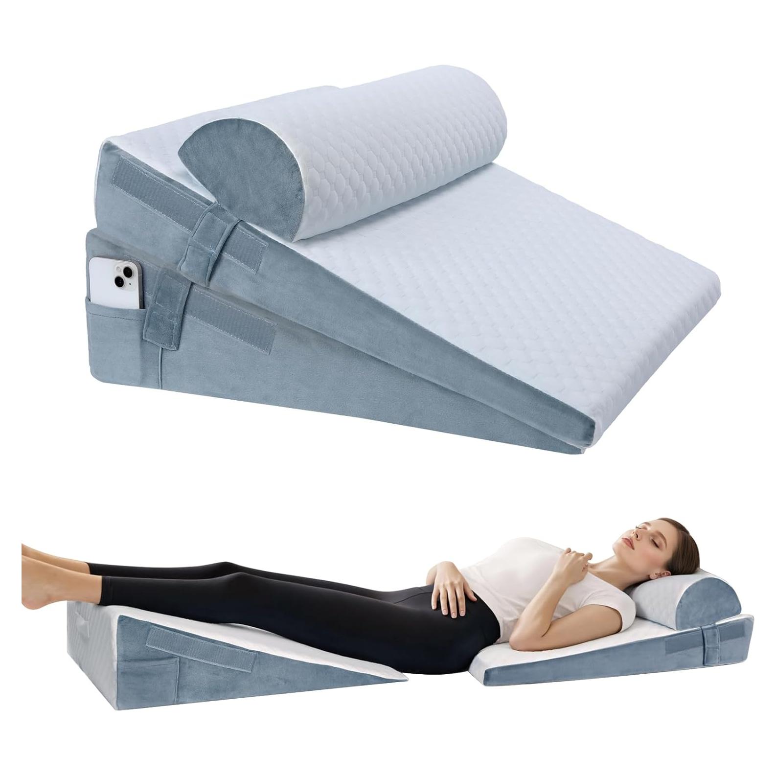 Cojín en Cuña SJEUQOP Ajustable 11.4-30.5 cm Espuma de Memoria