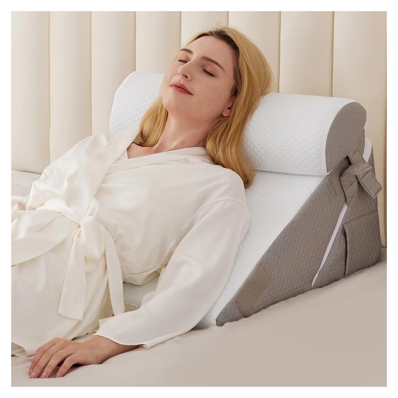 Juego de 3 almohadas en cuña BIEEZZK ajustables 22 cm