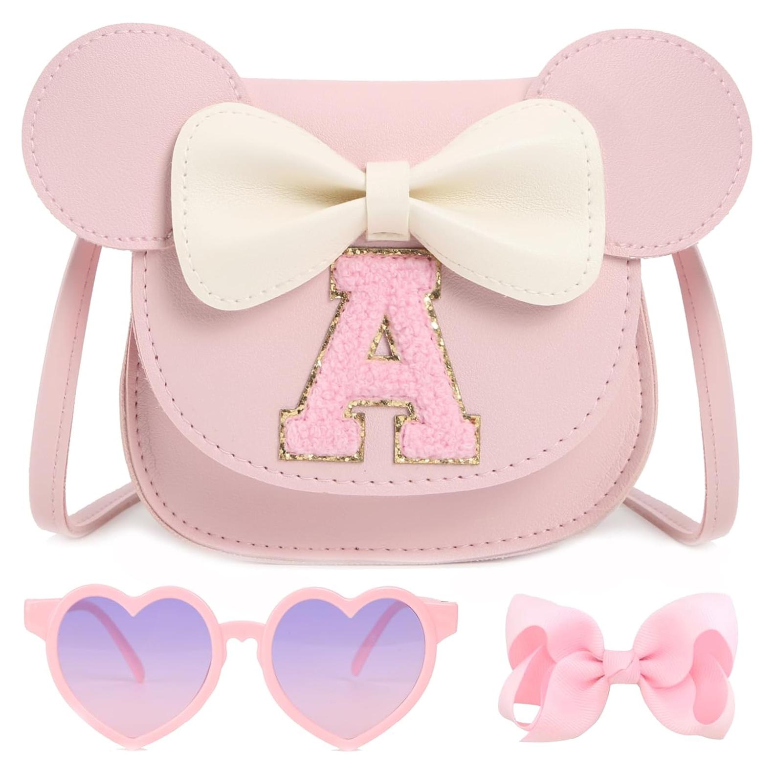 Bolso Cruzado para Niñas Rosa A con Lazo y Gafas