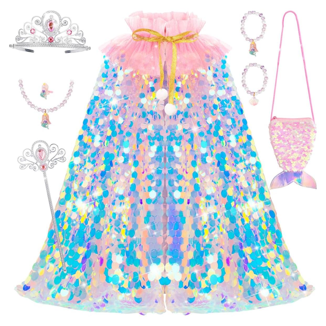 Disfraz de Princesa Meland para Niñas 3-8 Años 11 Piezas