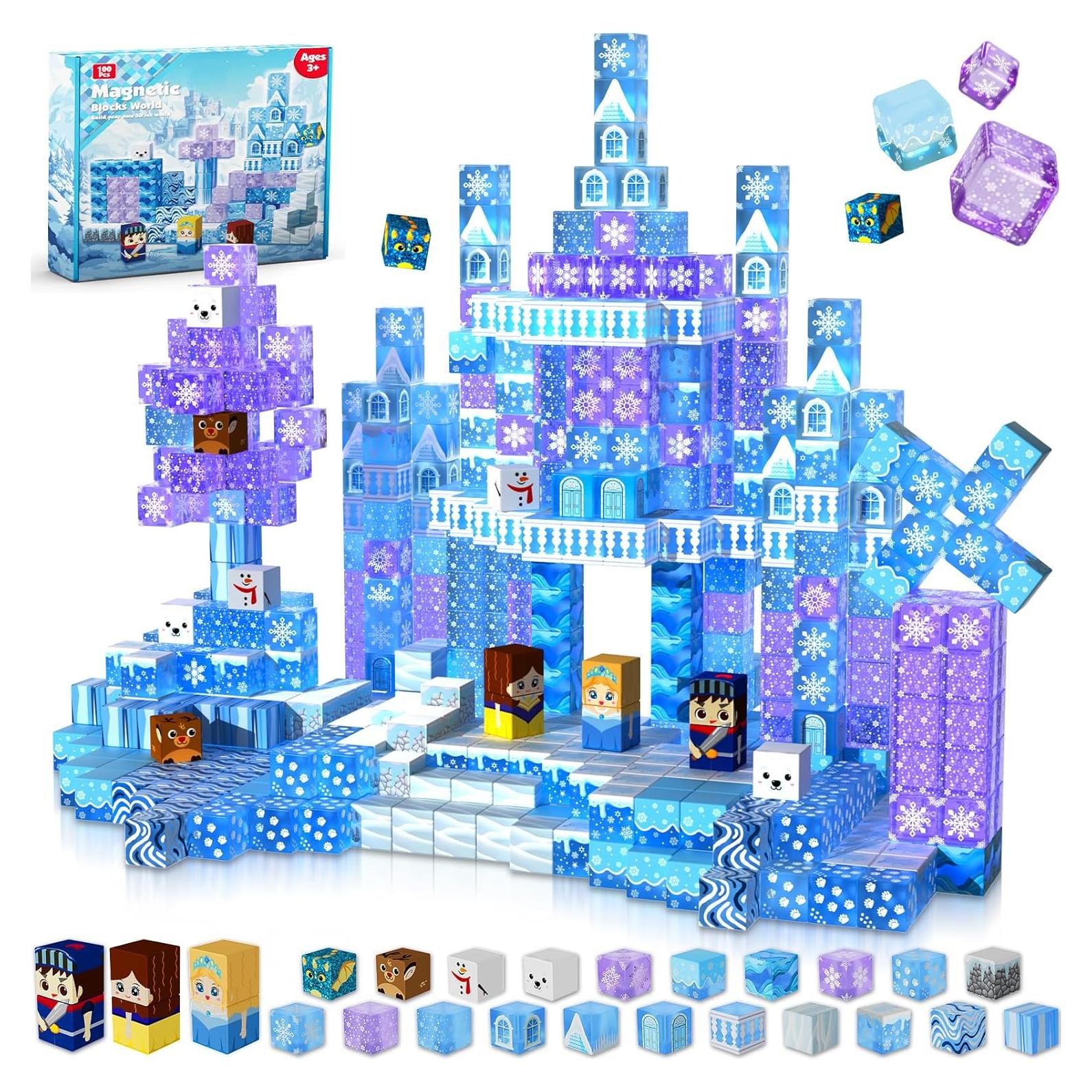 Bloques Magnéticos 100 Piezas Magneverse para Niños 3-12 Años