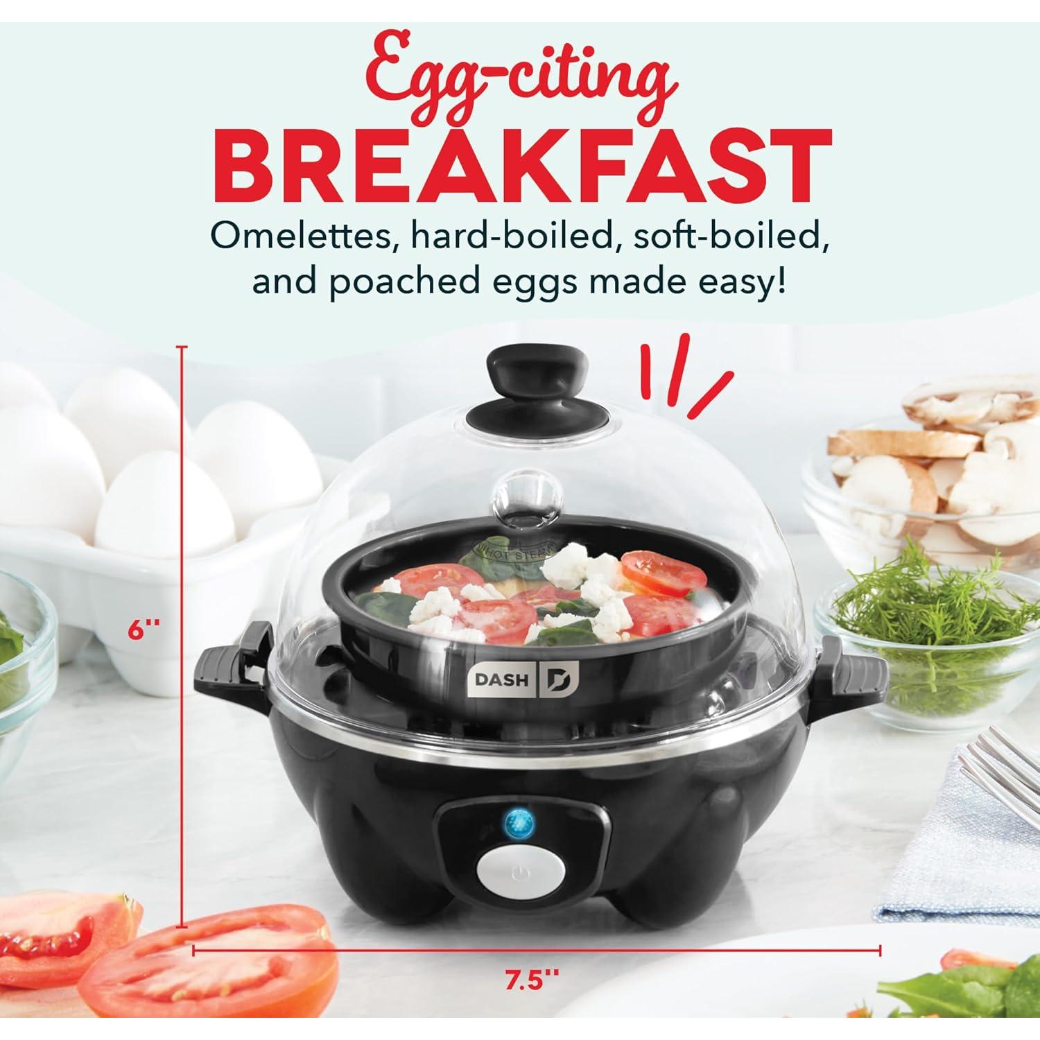 Cocedor de Huevos Dash DEC007BK 7 Huevos Negro