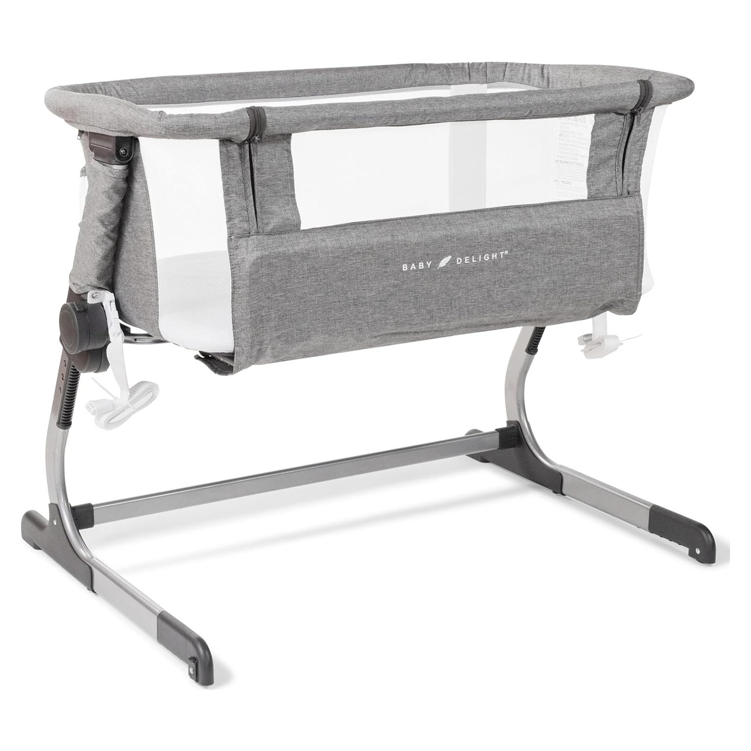 Cuna Lateral Baby Delight Dreamer | Ajuste 6 Alturas | Gris